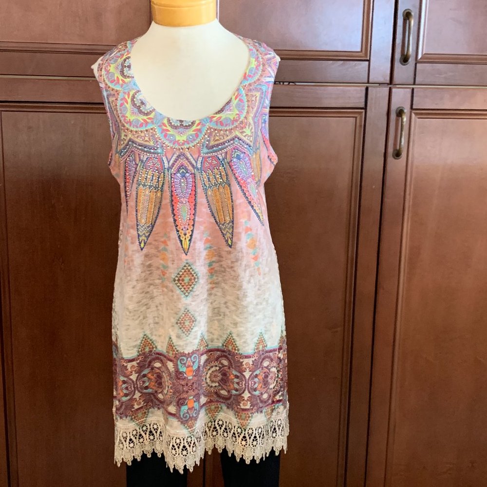 Vocal Studded Multi-Color Top